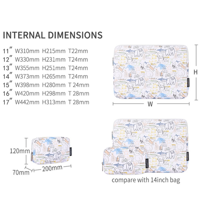CANVASARTISAN - CANVASARTISAN Datorfodral 13'' Liten Väska Animal G50-T0111