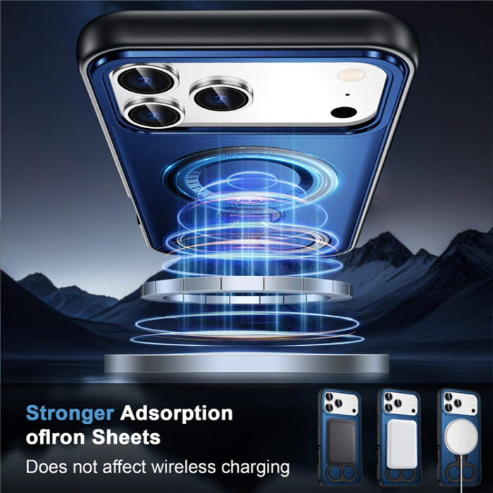 A-One Brand - iPhone 17 Pro Mobilskal MagSafe Dual Hole Kickstand - Svart