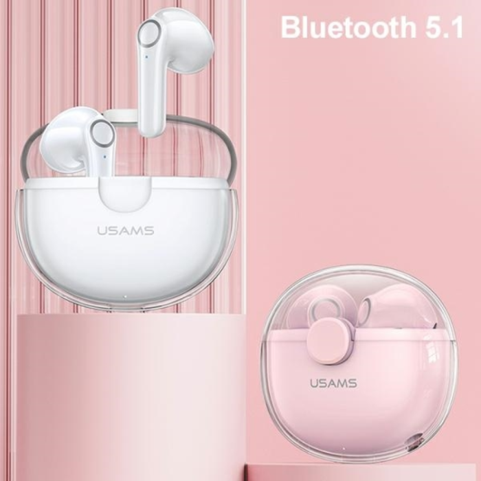 USAMS - USAMS In-Ear Hörlurar Bluetooth TWS BU Series - Vit