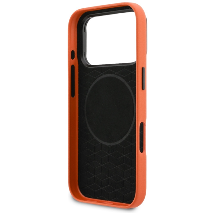 BMW - BMW Mobilskal För iPhone 17 Pro MagSafe M Sign Metal Logo - Orange