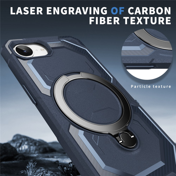 A-One Brand - iPhone 16e Mobilskal MagSafe Kickstand TPU + PC - Blå