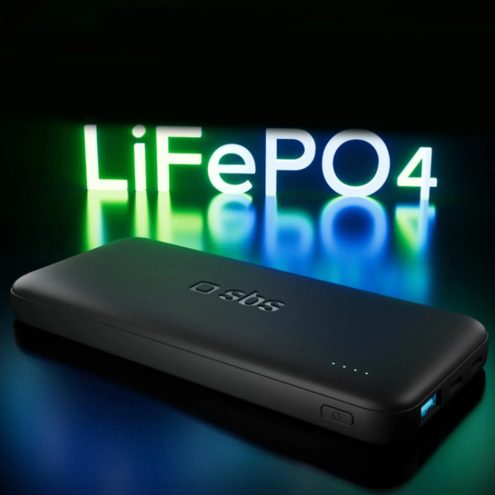 SBS - SBS Powerbank 10000mAh 10W USB-A - USB-C Infinity - Svart