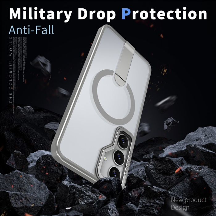 A-One Brand - Mobilskal till Galaxy S25 Plus/S24 Plus MagSafe Kickstativ Acrylic