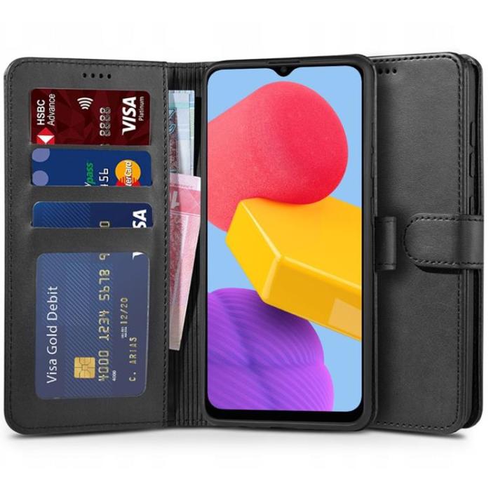 Tech-Protect - Galaxy M13 Plånboksfodral Läder - Svart