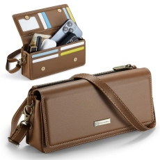 Caseme - CASEME Crossbody Väska RFID Blocking Me30 Max Läder - Brun