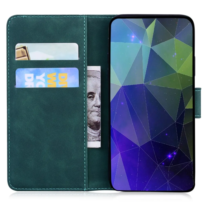 Taltech - iPhone 15 Plus Plånboksfodral Praktiskt - Grön