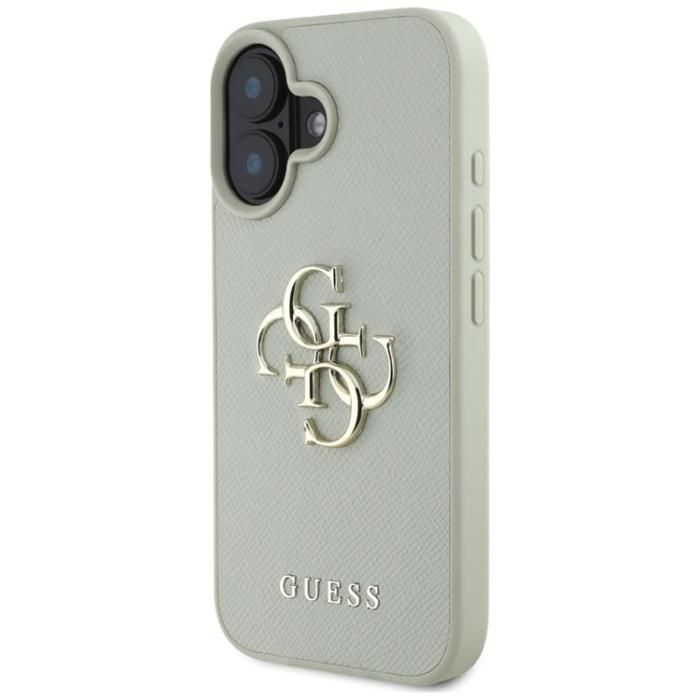 Guess - Guess iPhone 16 Mobilskal Grained Big 4G Small Classic Logo - Grön