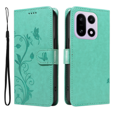 A-One Brand - OnePlus 15 5G Pl&aring;nboksfodral Flower Pattern PU L&auml;der