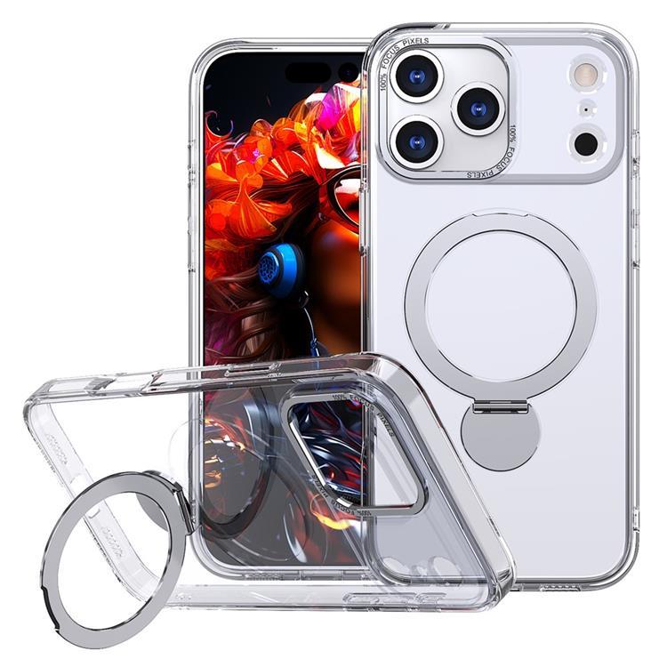 iPhone 17 Pro Max Mobilskal MagSafe Rotating Kickstand (Transparent) | 2353 | AlltMobil