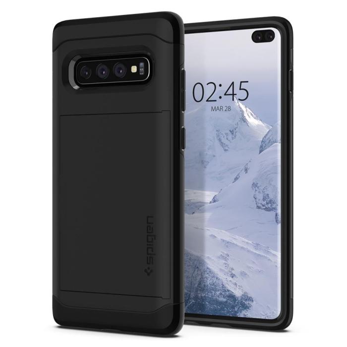 UTGATT4 - SPIGEN Slim Armor CS Skal till Samsung Galaxy S10 Plus - Svart