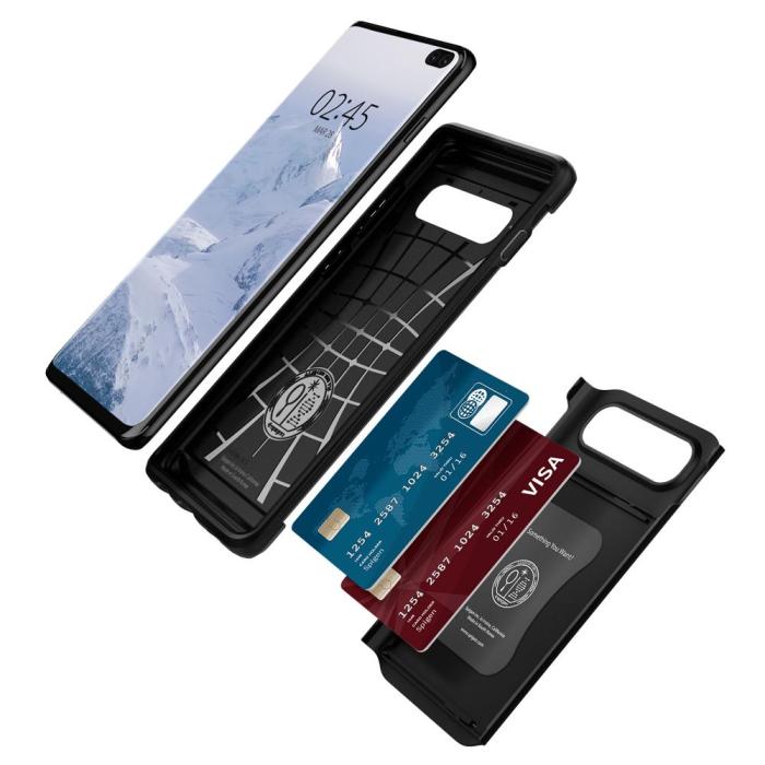 UTGATT4 - SPIGEN Slim Armor CS Skal till Samsung Galaxy S10 Plus - Svart