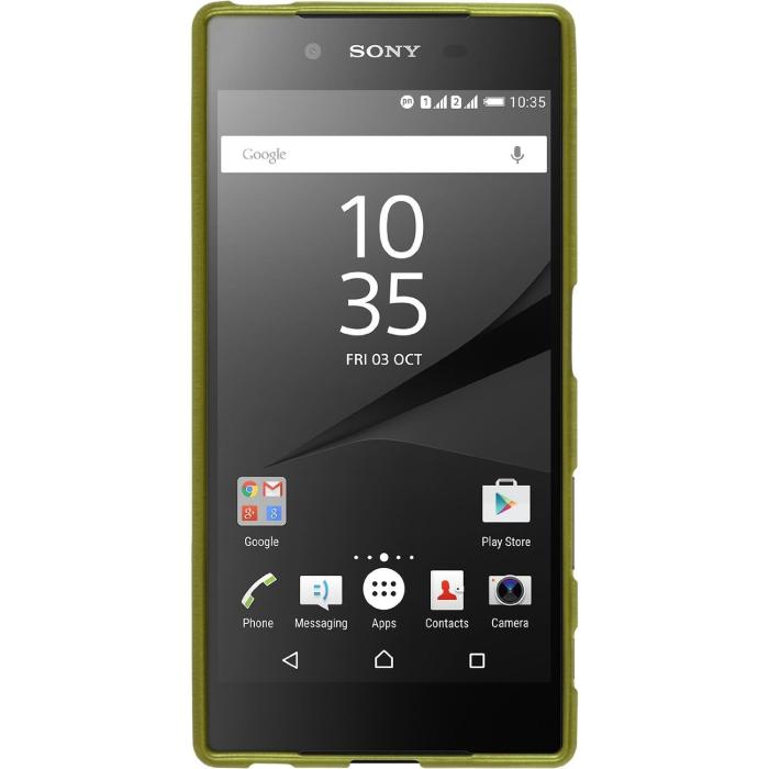 UTGATT5 - Brushed Flexicase Skal till Sony Xperia Z5 - Grön