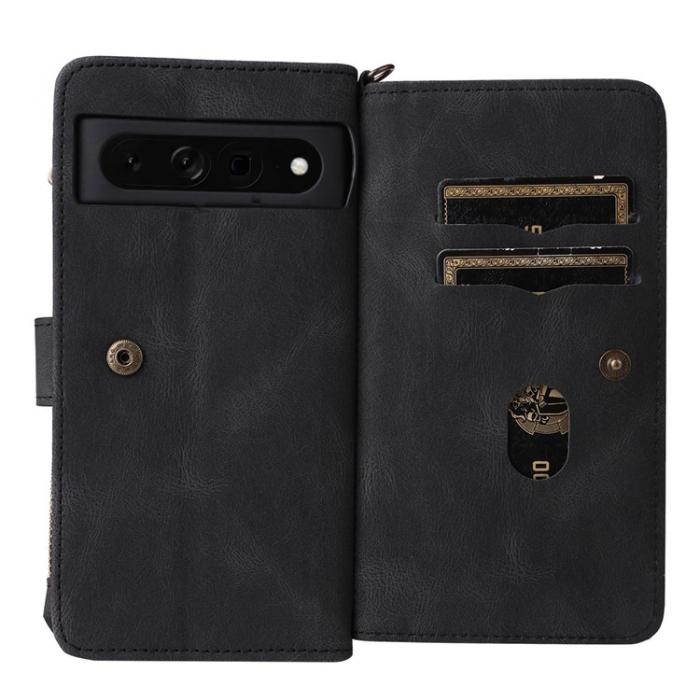 UTGATT1 - Google Pixel 7 Plånboksfodral KT Multi-Functional - Svart