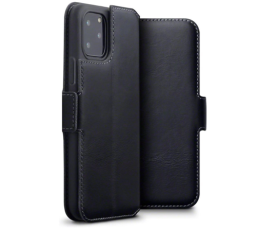 OEM - Terrapin Äkta Läder Low Plånboksfodral iPhone 11 Pro - Svart