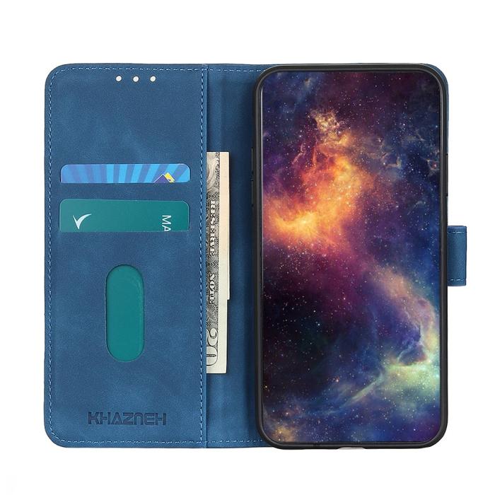 KHAZNEH - Khazneh Retro Plånboksfodral till iPhone 13 Mini - Blå
