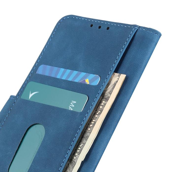 KHAZNEH - Khazneh Retro Plånboksfodral till iPhone 13 Mini - Blå