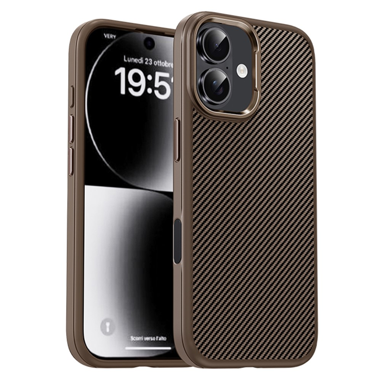 IPAKY iPhone 17 Mobilskal Carbon Fiber - Ökenguld | 2353 | AlltMobil