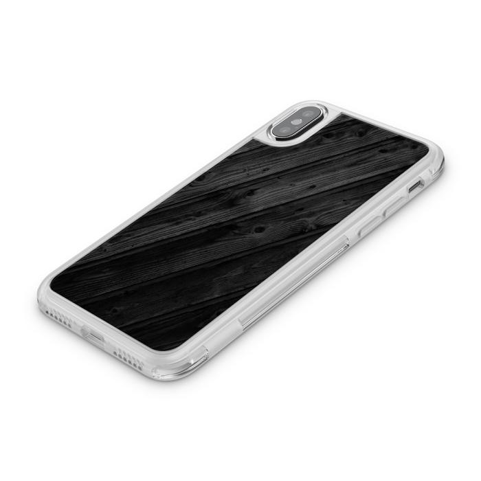 UTGATT5 - Fashion mobilskal till Apple iPhone X - Svart trä