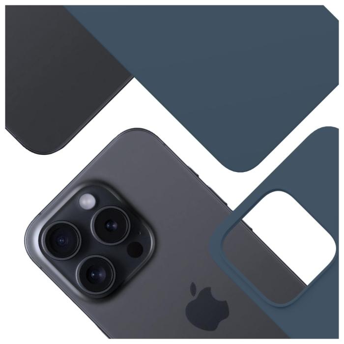 3MK - 3MK iPhone 15 Pro Mobilskal MagSafe Silikon Hardy - Blå