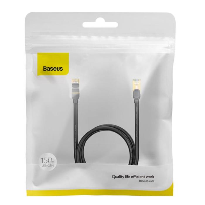 BASEUS - Baseus RJ45 Nätverk Kabel 10 Gbps 1.5 m - Svart