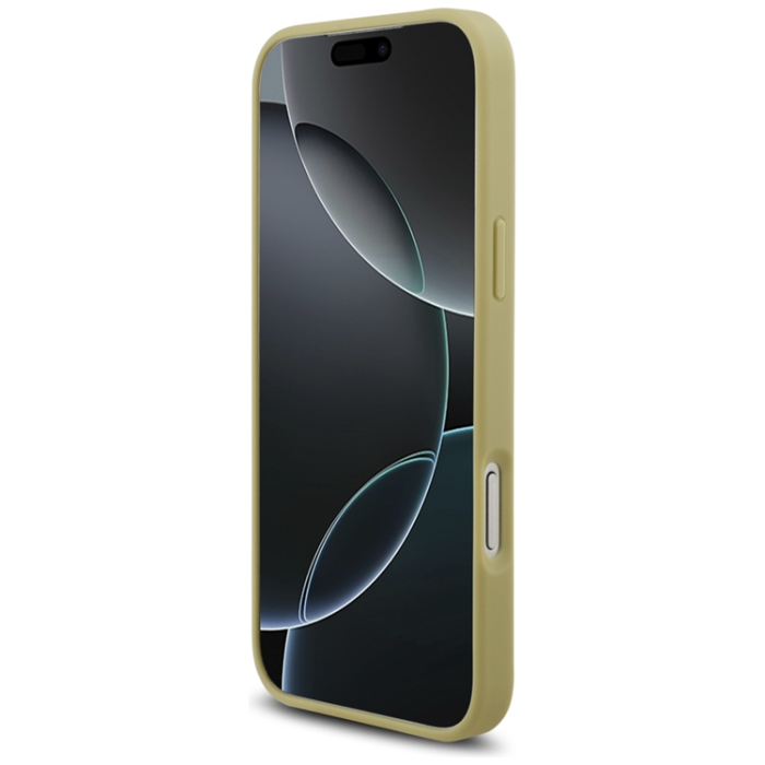 Guess - Guess iPhone 17 Pro Max Mobilskal Rhinestone Triangle Logo - Guld