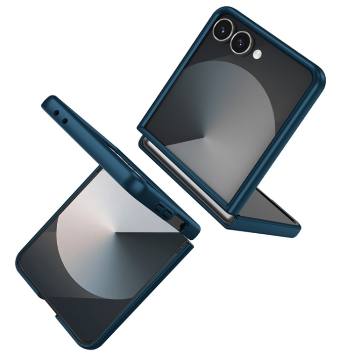 A-One Brand - Galaxy Z Flip 7 Mobilskal Rotatable Ring Kickstand - Mörkblå