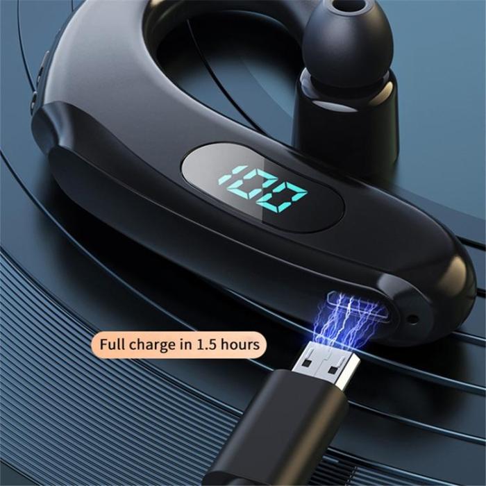 OEM - Single In-Ear Hörlur Bluetooth med Digital LED-Display Earhook Q20