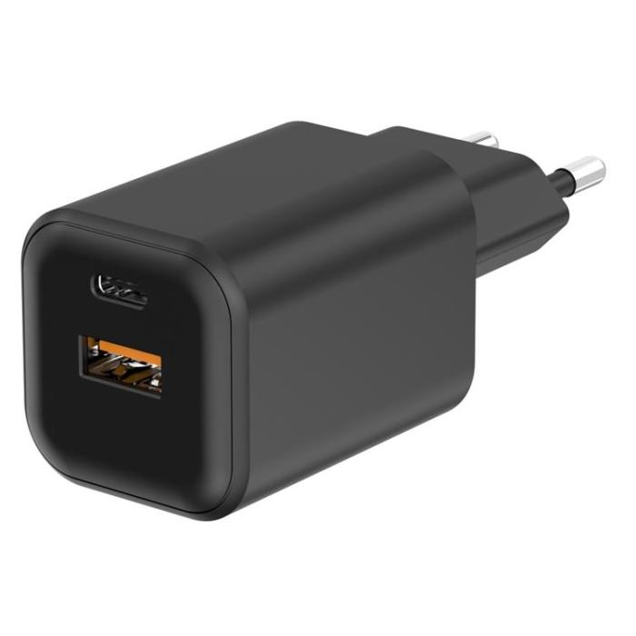 QUALO - QUALO Snabbladdare 65W 1xUSB-C 1xUSB-A Nano QLSN-CA-45-01 - Svart