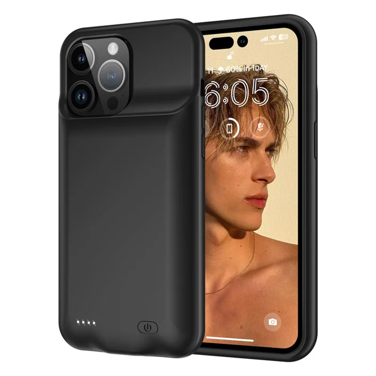 iPhone 15 Pro Max Batteriskal 8500mAh D98 - Svart | 2353 | AlltMobil