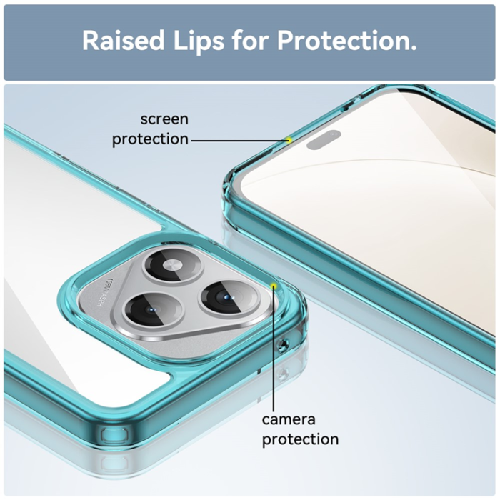 A-One Brand - Mobilskal till Honor X70i / 400 Lite 5G Skyddande klar - Transparent Blå