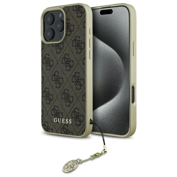 Guess iPhone 16 Pro Mobilskal 4G Charms Collection - Brun | 2353 | AlltMobil