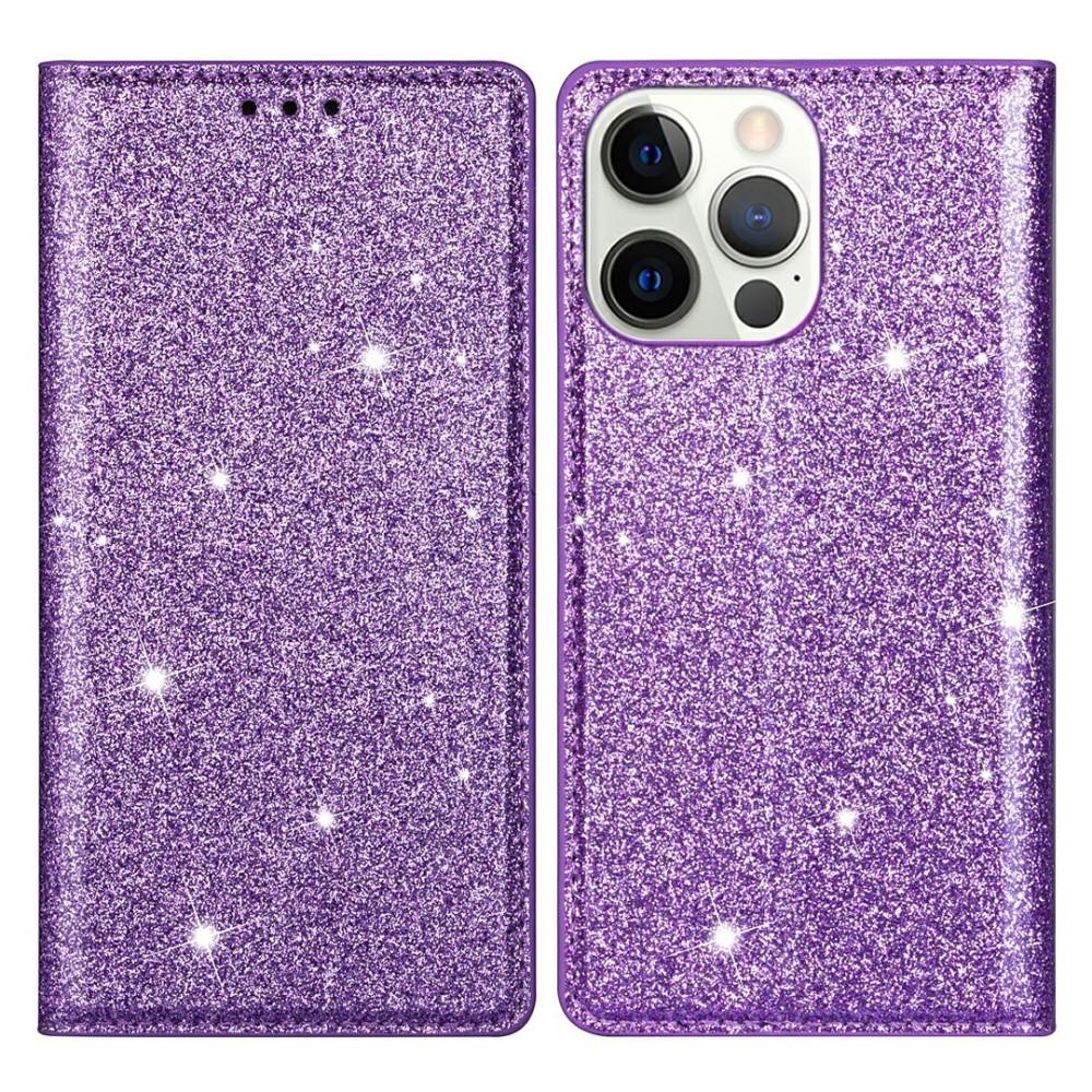 Glittrande Plånboksfodral iPhone 13 Pro - Lila | 2353 | AlltMobil