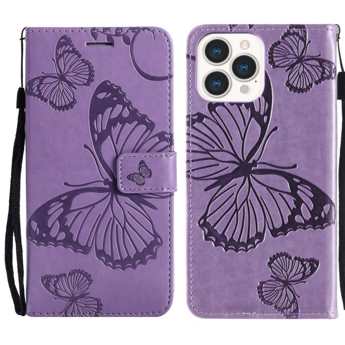 OEM - Fjärilar Plånboksfodral iPhone 13 Pro - Lila