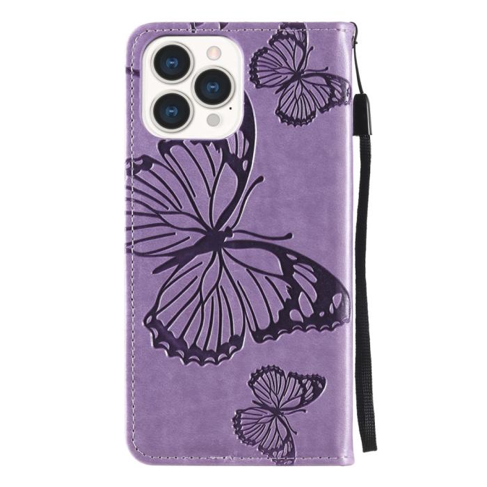 OEM - Fjärilar Plånboksfodral iPhone 13 Pro - Lila