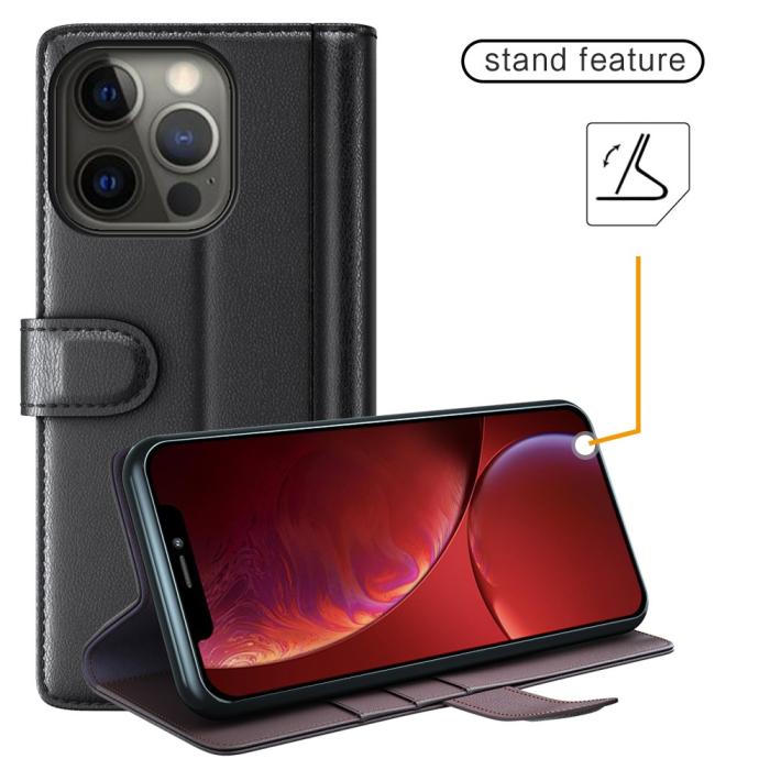 OEM - Äkta Läder Fodral till iPhone 13 Pro - Brun
