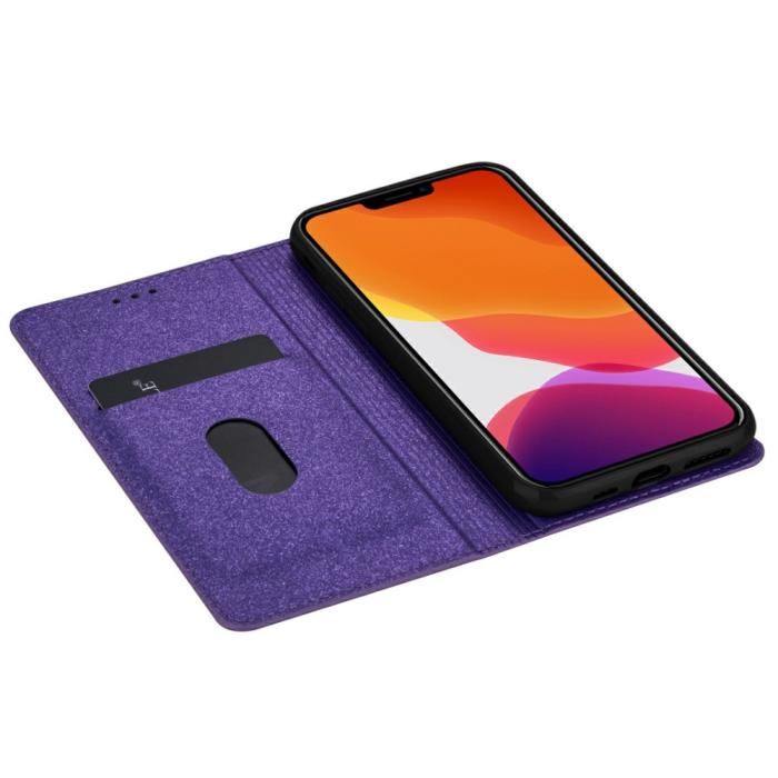 OEM - Glittrande Plånboksfodral iPhone 13 Pro - Lila