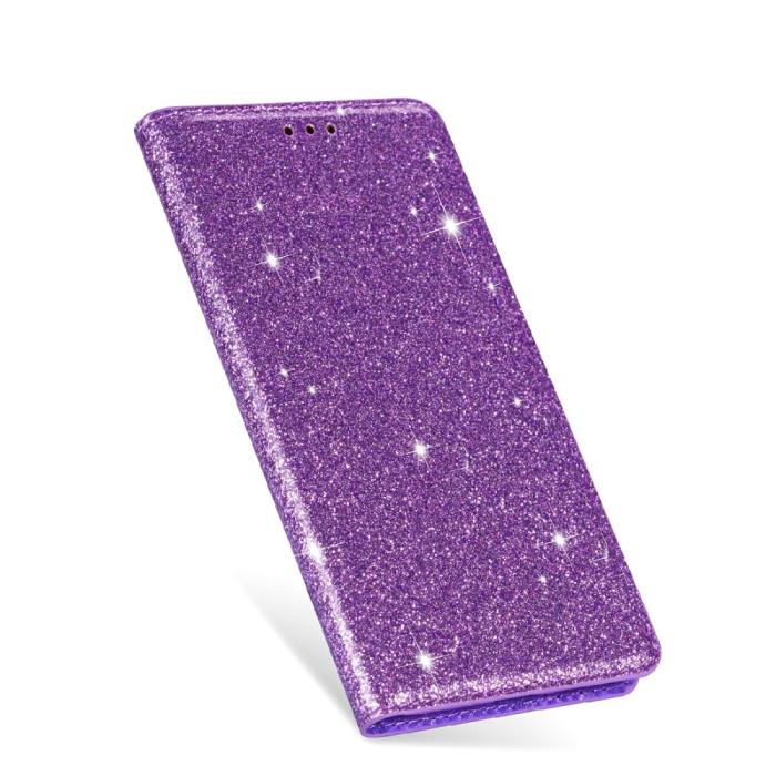OEM - Glittrande Plånboksfodral iPhone 13 Pro - Lila