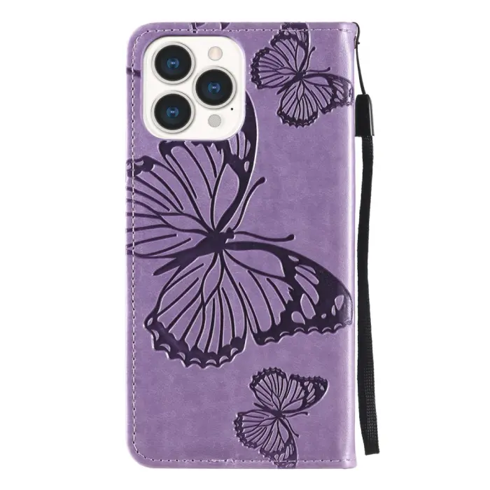 OEM - Fjärilar Plånboksfodral iPhone 13 Pro - Lila