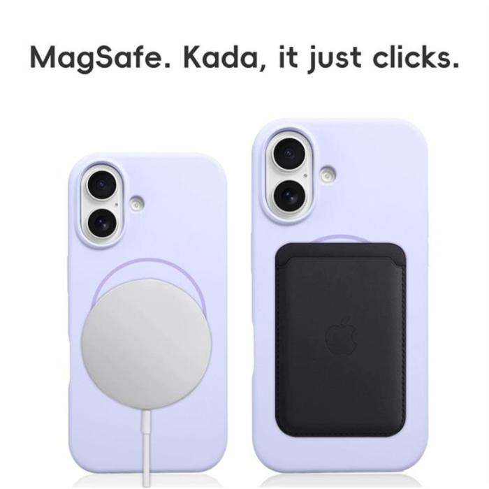 A-One Brand - iPhone 16 Plus Mobilskal MagSafe Silikon Anti Drop - Ljuslila