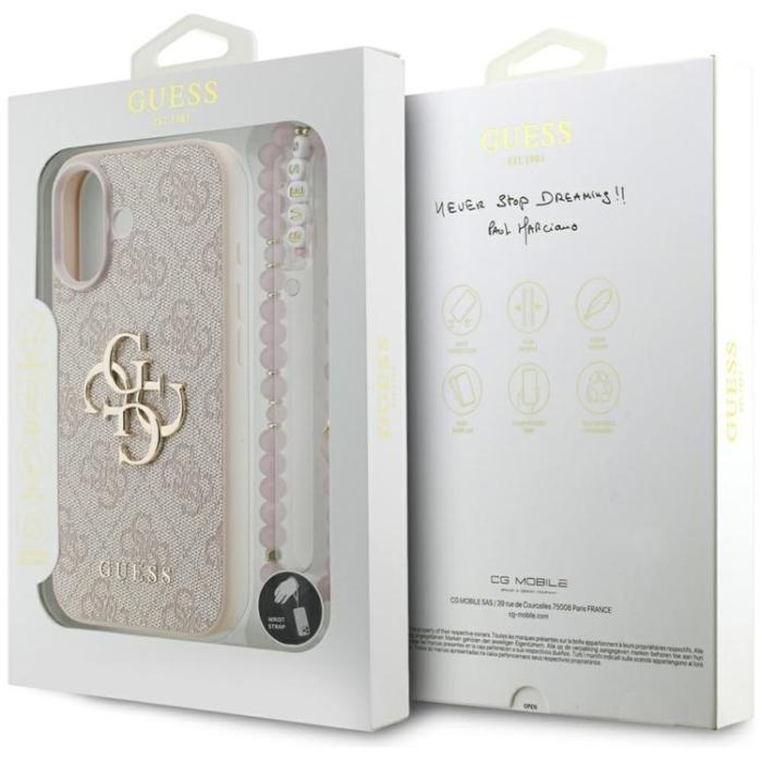 Guess - Guess iPhone 17 Mobilskal 4G Strap 4G Classic Logo - Rosa