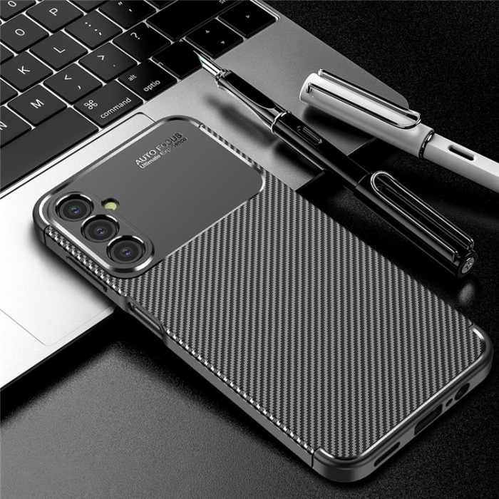 OEM - Galaxy A24 4G Mobilskal Carbon Fiber - Svart