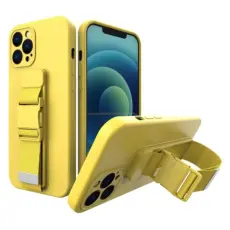 OEM - Rope Gel Airbag Skal Med Lanyard Galaxy A42 - Gul