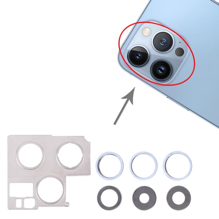 UTGATT1 - iPhone 13 Pro Max Kameralins + Bracket - Blå