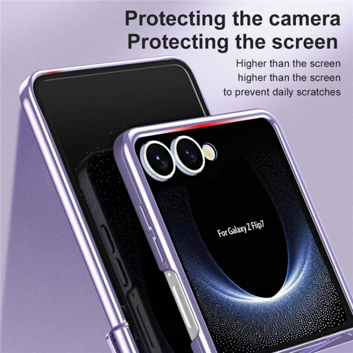 A-One Brand - Galaxy Z Flip 7 Mobilskal Electroplating PC Folding - Lila