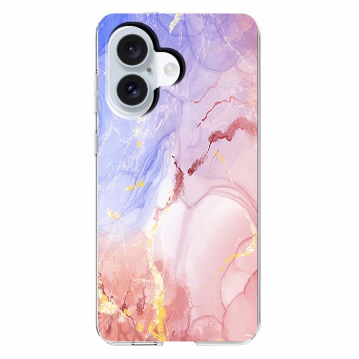A-One Brand - iPhone 17 Mobilskal Marble Pattern Printing Soft - Rosa