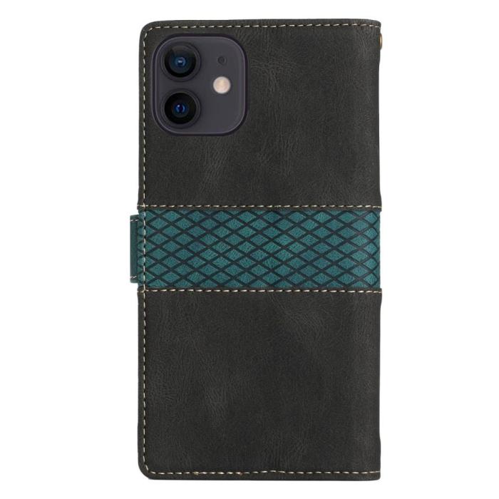 A-One Brand - iPhone 11 Plånboksfodral Splicing Design - Svart