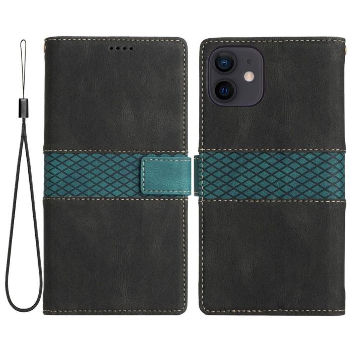 A-One Brand - iPhone 11 Plånboksfodral Splicing Design - Svart