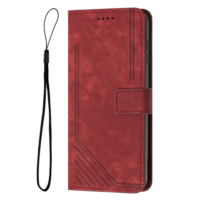 A-One Brand - Sony Xperia 10 VII Plånboksfodral Imprinted Lines - Röd