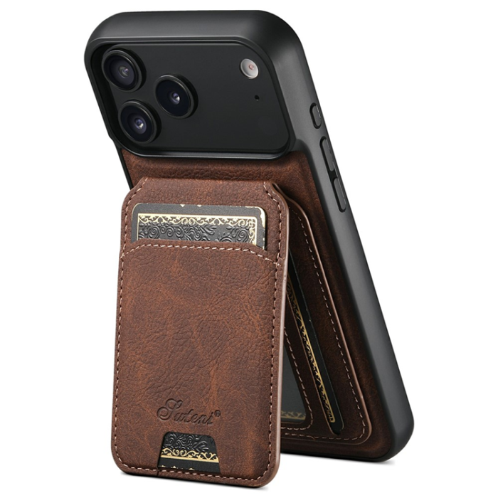 SUTENI - SUTENI iPhone 17 Pro Mobilskal MagSafe Kickstand H16 - Brun