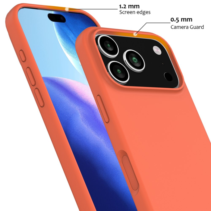 A-One Brand - iPhone 17 Pro Max Mobilskal MagSafe Silikon Anti-Drop - Orange